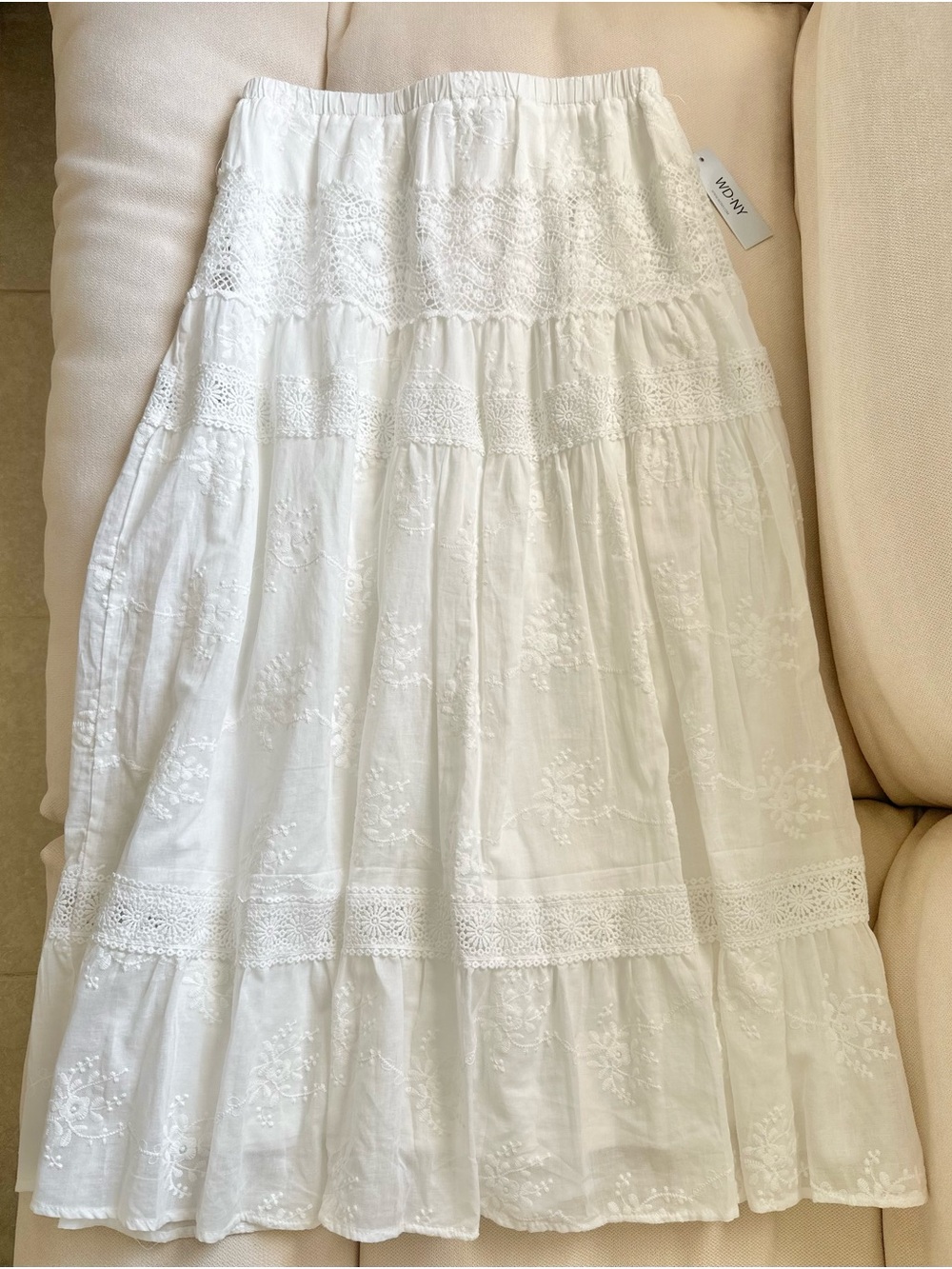 Women’s Cotton Embroidered Maxi Skirt S